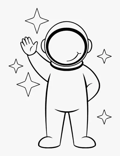 Astronaut coloring page