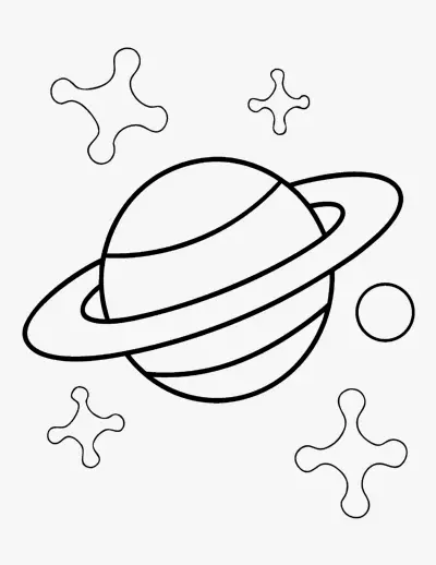 Ringed Planet coloring page