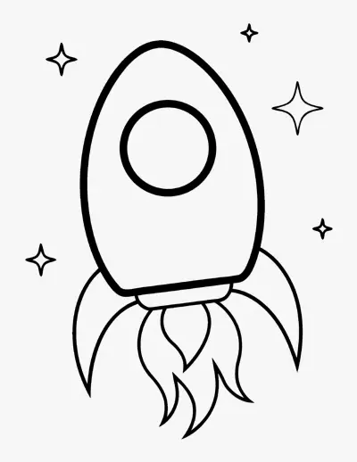 Rocket coloring page