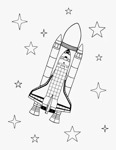 Space Shuttle coloring page