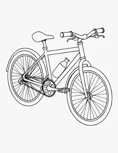 Bicycle coloring page