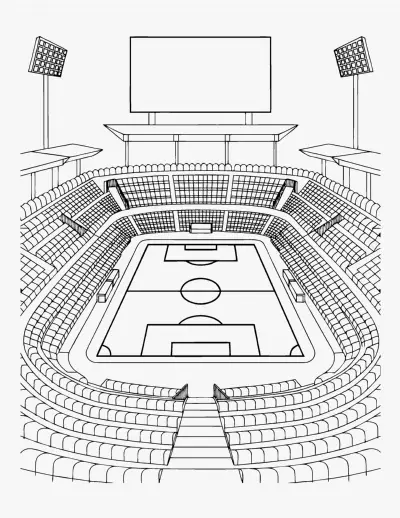Stadium coloring page