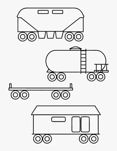Freight Train coloring page