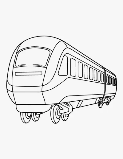 High Speed Train coloring page