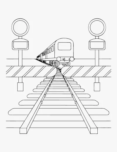 Level Crossing coloring page