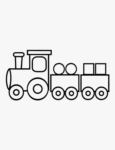 Toy Train coloring page