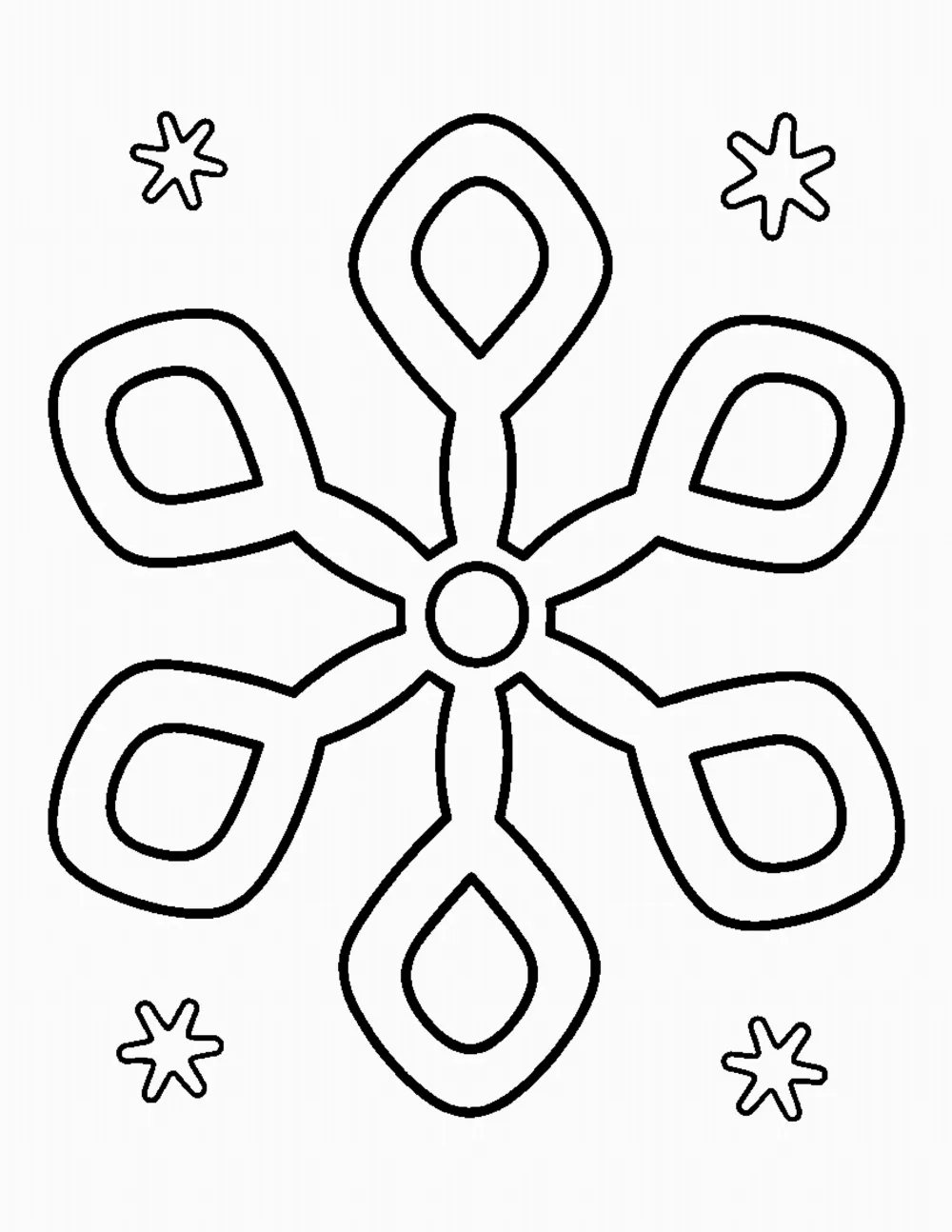 Big Snowflake coloring page