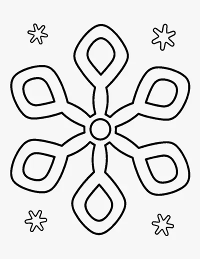 Big Snowflake coloring page
