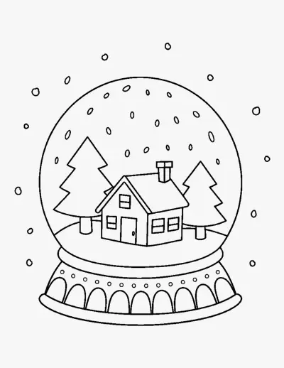 Snow Globe coloring page