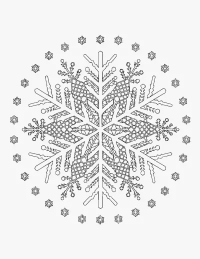 Snowflake Mandala coloring page