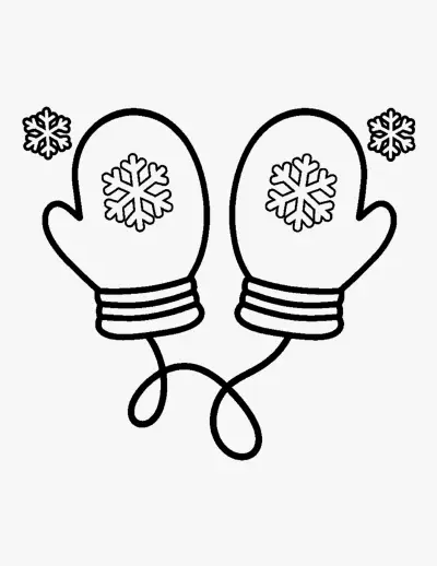Winter Mittens coloring page