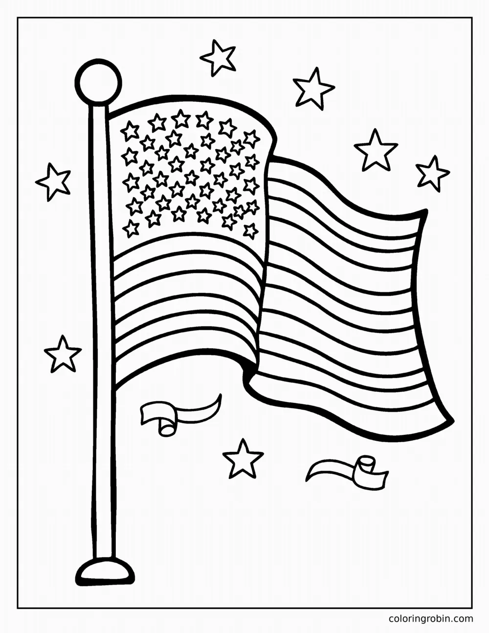 American Flag coloring page