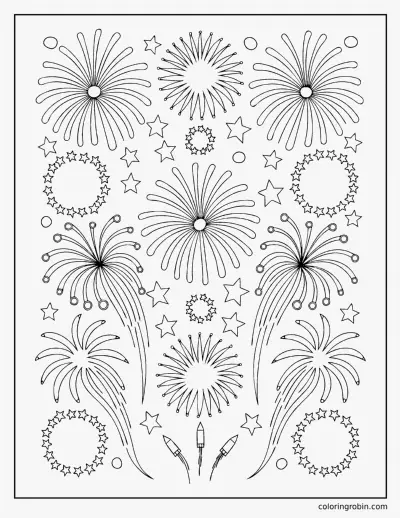 Fireworks Display coloring page