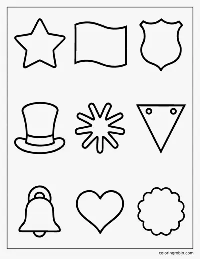 July Fourth Templates coloring page