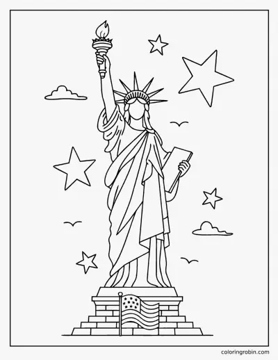 Statue of Liberty coloring page