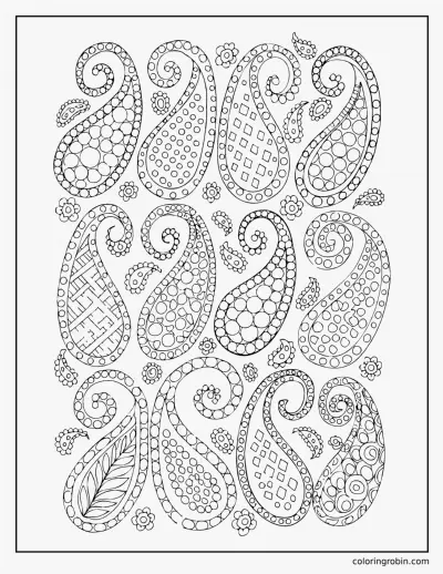 Paisley Panel coloring page