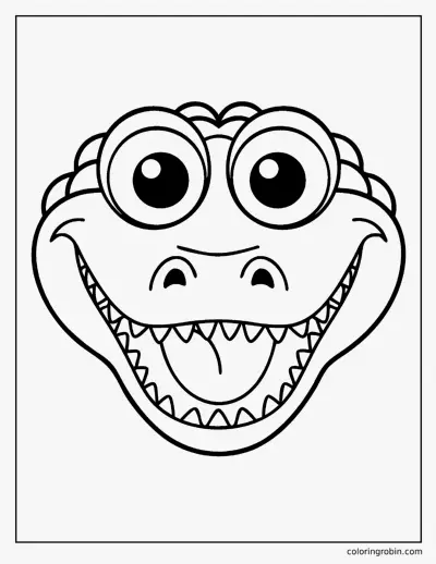 Alligator Face coloring page