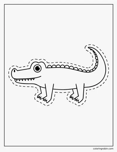 Alligator Template coloring page