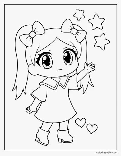 Chibi Anime Girl coloring page