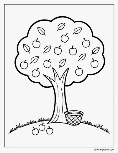 Apple Tree coloring page