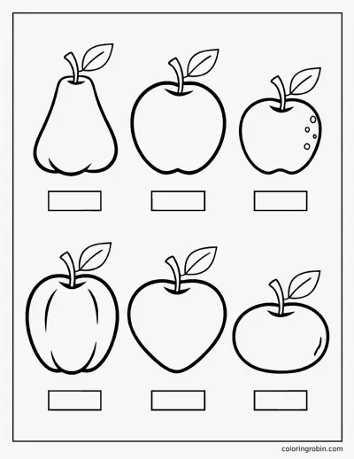 Apple Varieties coloring page