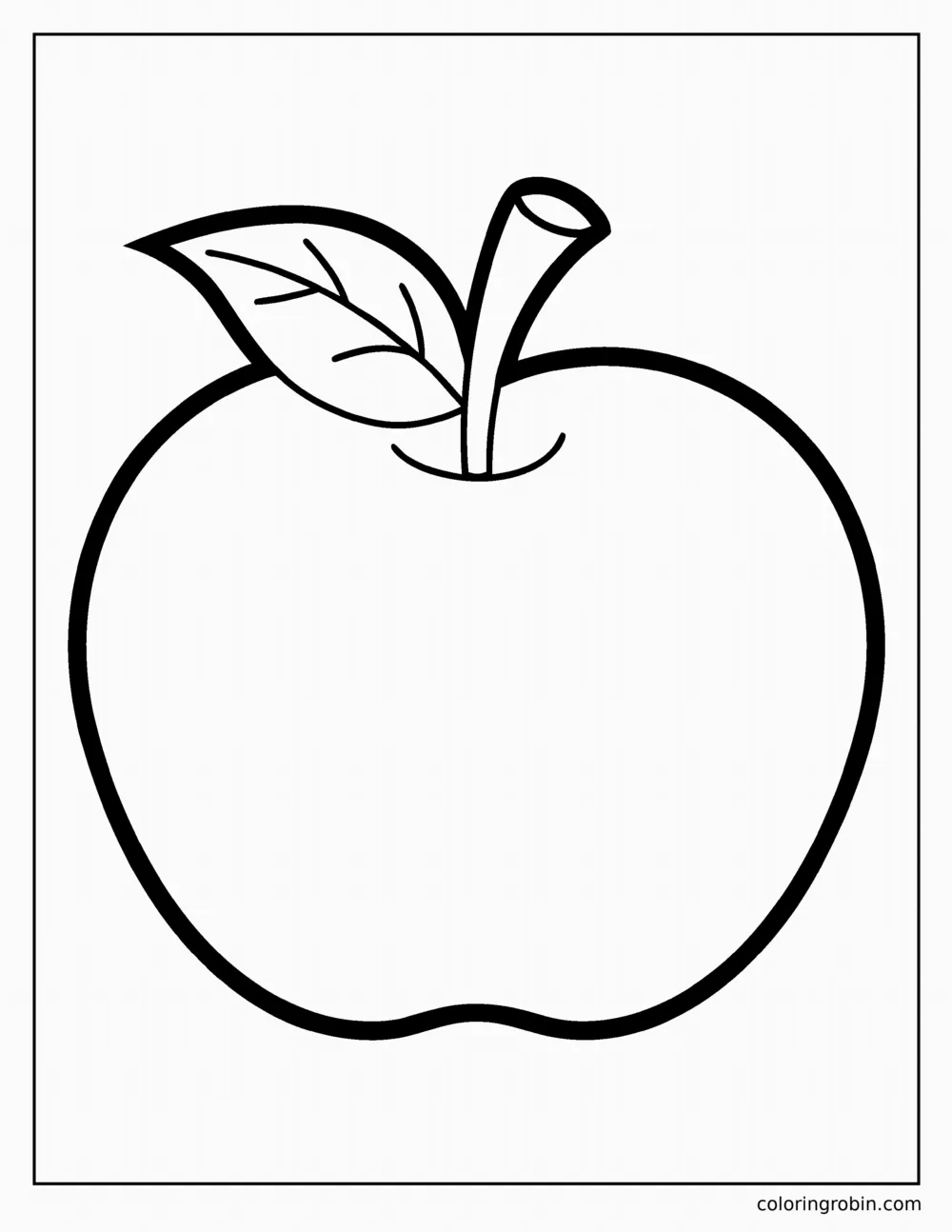 Apple coloring page