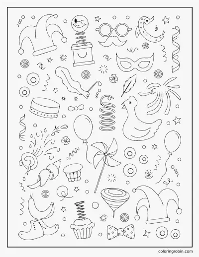 April Fools Doodle Page coloring page