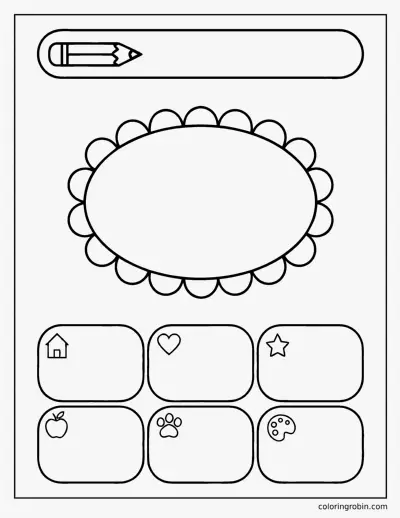 All About Me coloring page