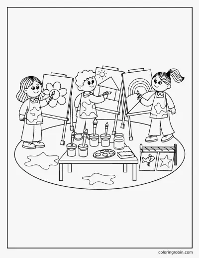 Art Class coloring page