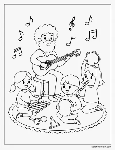 Music Class coloring page