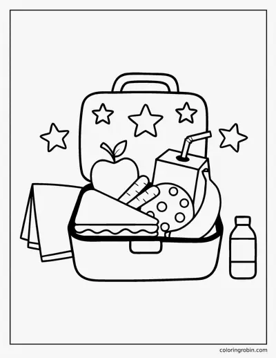 Packed Lunchbox coloring page