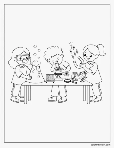 Science Class coloring page