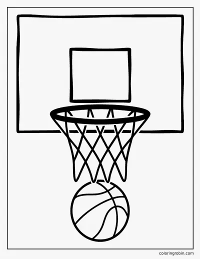 Hoop and Backboard coloring page