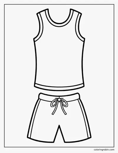 Jersey and Shorts coloring page