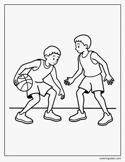 One on One coloring page