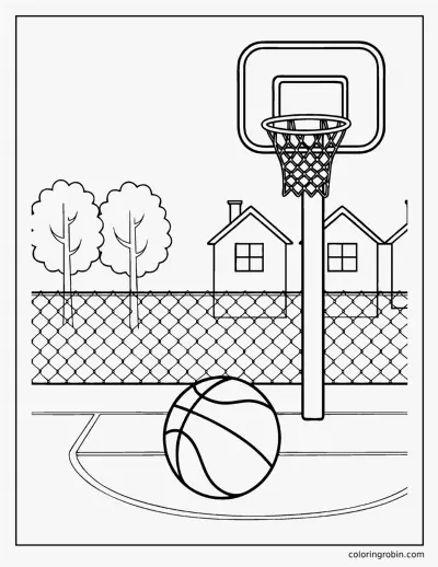 Outdoor Court coloring page