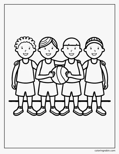 Team Photo coloring page