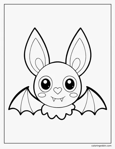 Bat Face coloring page