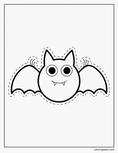 Bat Template coloring page