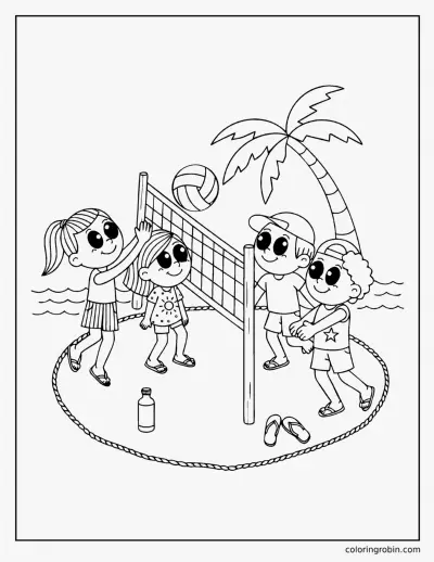Beach Volleyball coloring page