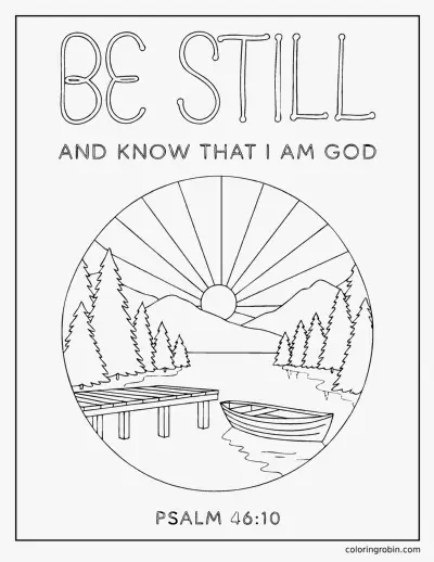 Be Still and Know coloring page