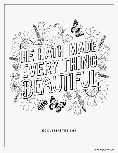 He Hath Made Every Thing Beautiful coloring page