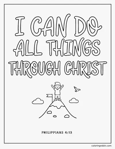 I Can Do All Things coloring page