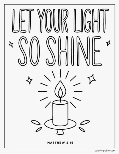 Let Your Light Shine coloring page