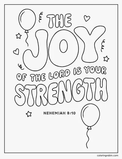 The Joy of the Lord coloring page