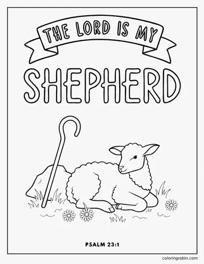 The Lord Is My Shepherd coloring page