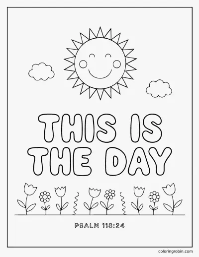 This Is the Day coloring page