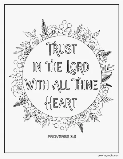 Trust in the Lord coloring page