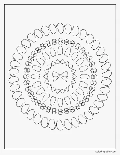 Bow Mandala coloring page