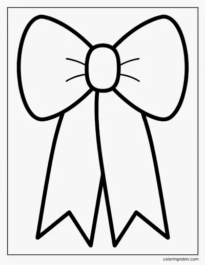 Bow Template coloring page